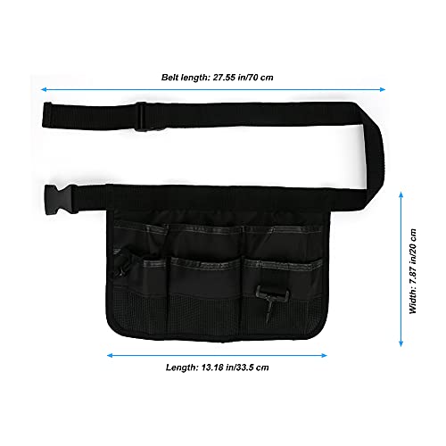 Number-one Gardening Tool Waist Bag Belt, Adjustable Garden Canvas Waist Bag with 7 Pockets of Different Sizes and Depth for Holding Gardening Tools and Home Decoration Tools