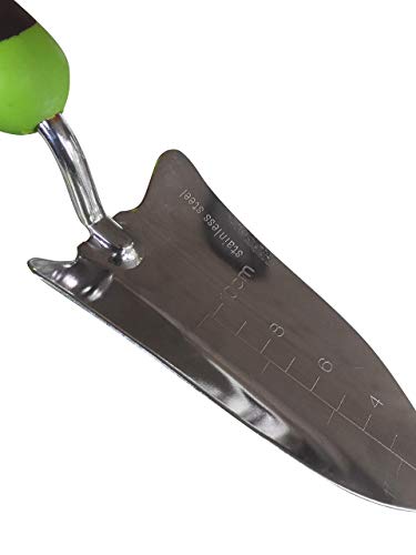 Garden Guru Transplanter Trowel Shovel - Stainless Steel - Rust Resistant - Ergonomic Grip - Perfect Hand Shovel Tool for Gardening Weeding Transplanting and Digging in Garden Beds (2 Pack) - size: 2 Pack, style: Stainless Steel