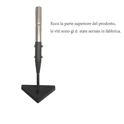YEELOR Triangle Garden Hoe, Carbon Steel Push-Pull Weeding Tool - style: winged hoe
