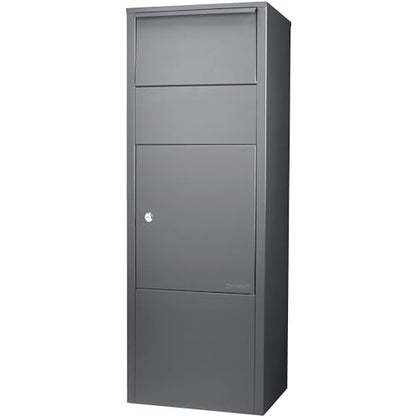 Gray Locking Parcel Drop Box for Porch, Storage Shed - color: Gray