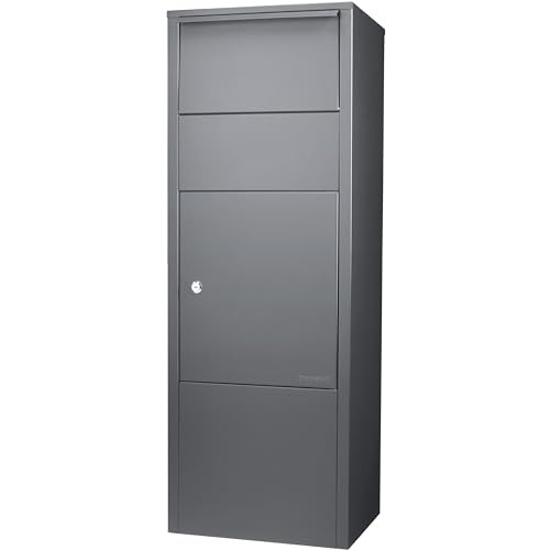 Gray Locking Parcel Drop Box for Porch, Storage Shed - color: Gray