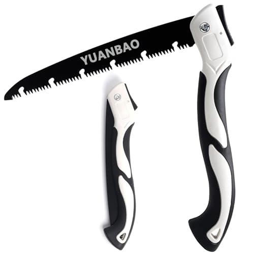 8 Inch Folding Saw, Pruning Hand Saw for Wood Cutting, Garden Pruner with SK5 Curved Blade, Triple- Cut Razor Teeth, Foldable Handsaw for Tree Trimming, Camping, Gardening and Carpentry - size: 8 Inch