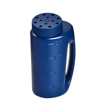 Adjustable Handheld Seed Shaker – Hand Spreader - Capacity Multi-Purpose Spreader for Fertilizer, Grass Seed, Ice Melt & Lawn Care - Blue - color: Blue