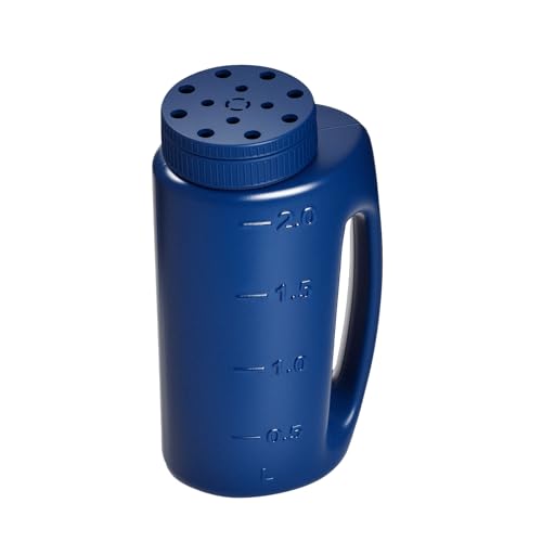 ZXJ Handheld Seed Shaker – Hand Spreader - 90oz Capacity Multi-Purpose Spreader for Fertilizer, Grass Seed, Ice Melt & Lawn Care - Blue - color: Blue