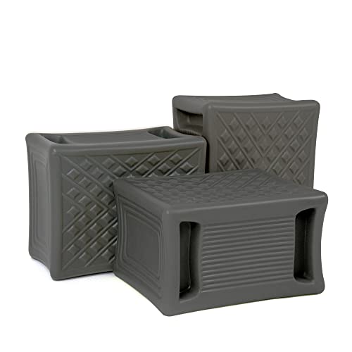Simplay3 Handy Home 3-Level Heavy Duty Work/Garden Seat - 12" x 15" x 9" - Gray, Made in USA - color: Grey