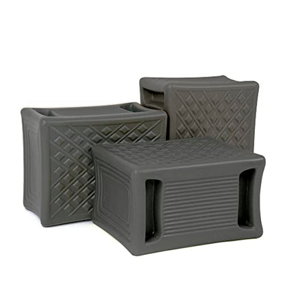 Simplay3 Handy Home 3-Level Heavy Duty Work/Garden Seat - 12" x 15" x 9" - Gray, Made in USA - color: Grey