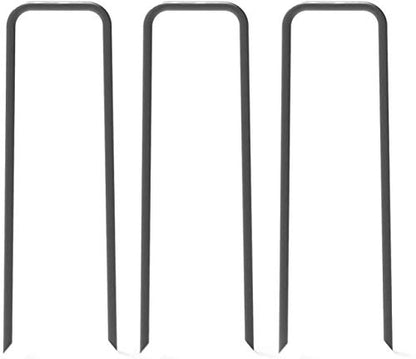 AAGUT Landscape Staples 6 Inch Black Anti-Rust Garden Stakes 11 Gauge - color: Black, size: 6'' x 100Pcs-11Ga