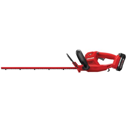CRAFTSMAN V20 Cordless Hedge Trimmer with Battery and Charger Included, 20 in. Blade, Rechargeable Bush Trimmer Cordless, Lightweight (CMCHT810C1) - style: 20V Trimmer Kit
