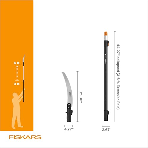 Fiskars 3-6 Ft XtendControl Extendable Modular Pole Saw & Tree Trimmer - style: 6' X1 Saw
