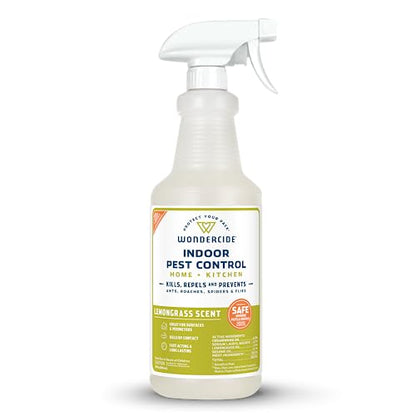 Wondercide - Indoor Pest Control Spray for Home & Kitchen Lemongrass 32 oz - size: 32 Fl Oz (Pack of 1)