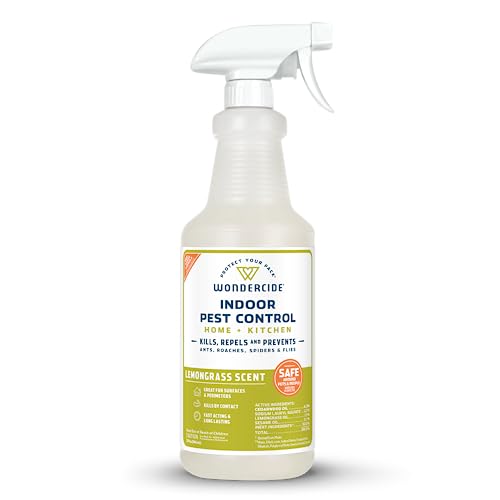 Wondercide - Indoor Pest Control Spray for Home & Kitchen Lemongrass 32 oz - size: 32 Fl Oz (Pack of 1)