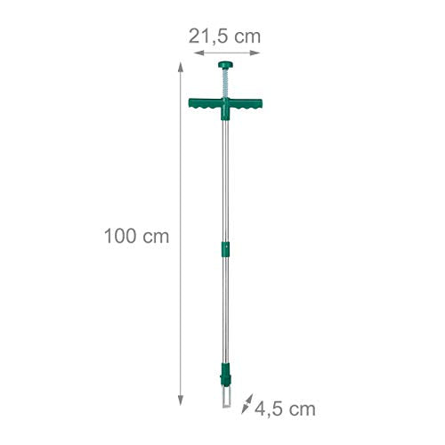 Relaxdays Weed Extractor, Aluminium, Plastic and Stainless Steel, Green, 100 cm