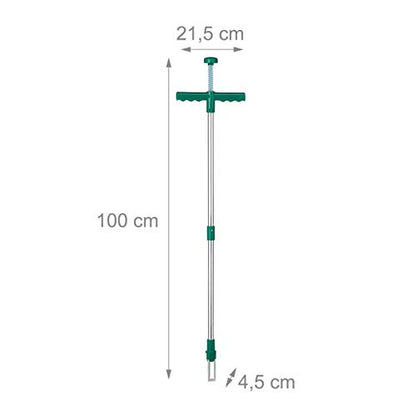 Relaxdays Weed Extractor, Aluminium, Plastic and Stainless Steel, Green, 100 cm