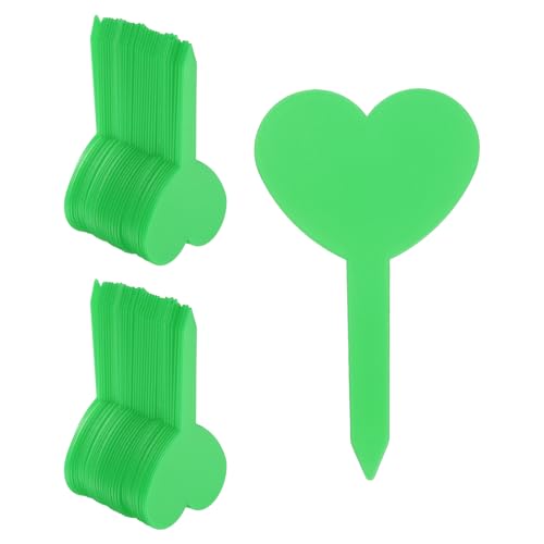 HARFINGTON 150pcs Plastic Plant Labels 3.26" x 1.97" Reusable Waterproof & Sun-Proof Garden Tags for Nursery Potted Herbs Flowers, Green - color: Green