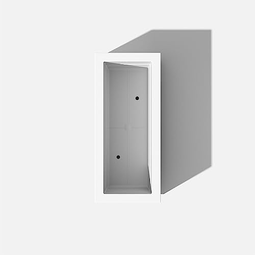 Veradek Block Series Long Box Planter - Rectangular Outdoor Planter - color: White, size: Small