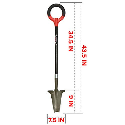 Root Slayer 23311 Perennial Garden Shovel, Fiberglass Shaft, Red - color: Red, size: Medium