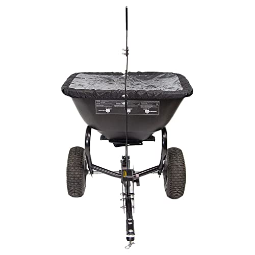 Brinly BS26BH-A Tow Behind Broadcast Spreader with Universal Hitch, 125 lb. - Deluxe Matte Black - color: Deluxe Matte Black