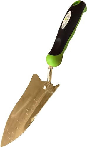 Garden Guru Titanium Transplanter Trowel Shovel - Rust Resistant - Ergonomic Handle - Perfect Hand Shovel Tool for Gardening Weeding Transplanting and Digging in Garden Beds - size: 1 Pack, style: Titanium