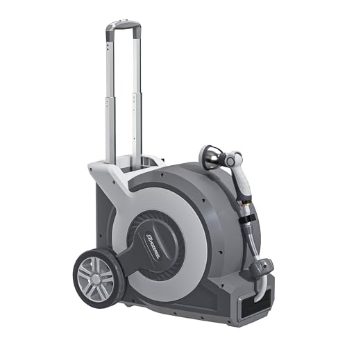Portable Trolley Cart Retractable Garden Hose Reel 1/2"x 100FT