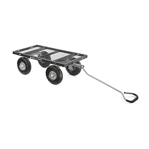 Gorilla Carts Steel Utility Cart, 800 lb Capacity, 4 Cu Ft., Black, 2-Pack