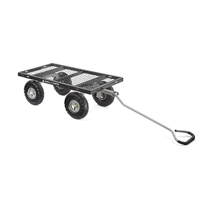 Gorilla Carts Steel Utility Cart, 800 lb Capacity, 4 Cu Ft., Black, 2-Pack