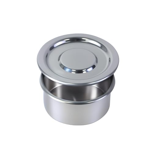 2.36" (6cm) Mini Sieve Pan with Lid Set, Full 304 Stainless Steel, 1.38" H - size: Pan with Lid/Ф2.4in(6CM)