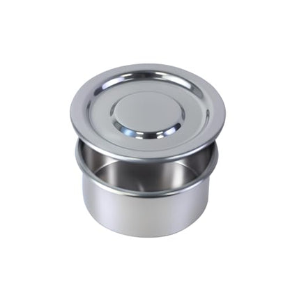 2.36" (6cm) Mini Sieve Pan with Lid Set, Full 304 Stainless Steel, 1.38" H - size: Pan with Lid/Ф2.4in(6CM)