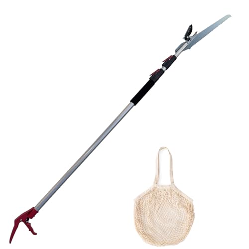 4.6-10 Ft Telescoping Tree Pruner, Long Reach Pole Saw Branch Trimmer