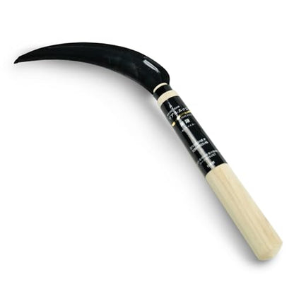 HOUNEN Japanese Harvest Sickle, 5.9-Inch Serrated SK-5 Steel Rice Knife - color: 5.9" saw sickle