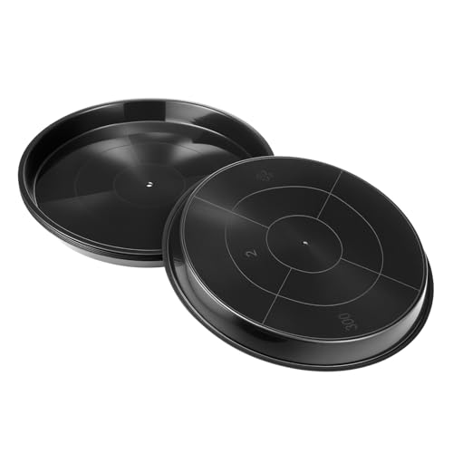 QWORK 12" Plant Saucers, 6 Pack Plastic Round Plant Tray for Pots, Garden Plate Bowls, Trays for Planter, Black