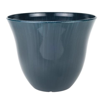 Honeysuckle Resin Planter, Durable Garden Pot, 13" Ocean Blue