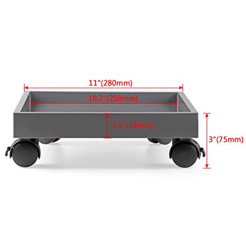 Skelang Square Wheeled Plant Dolly - ABS Planter Trays, Heavy Duty, Load Capacity 110 Lbs - size: Pack of 1 (11")