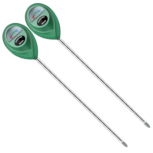 Censinda Soil Moisture Meter, 2 Pack Long Probe Soil Moisture Monitor for House Plants, Soil Hygrometer Moisture Sensor for Indoor & Outdoor, Garden, Farm, Lawn Plant Care, No Battery Needed(Green) - color: Green-Longprobe-2Pack