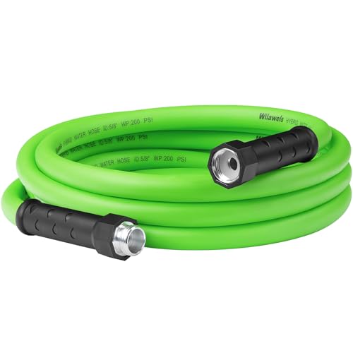 Garden Hose 15 FT x 5/8″, Short Garden Water Hose with Swivel Handle, 200 PSI Working, 450 PSI Burst, Lightweight Flexible Water Hose for Lawn, Yard, Car, All-Weather Outdoor Use, G15GH06 - size: 15 FT