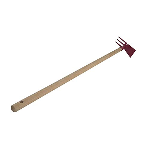 EUROGARDEN Kids Double Hoe – Lightweight Gardening Tool for Children or Adults Who Prefer Smaller Tools – 31” Long, Durable Steel Head, Wooden Handle - style: Kid's Hoe