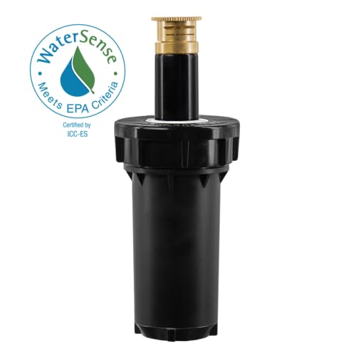 Orbit 80329 2" Professional Series Adjustable Pressure-Regulating Spray Sprinkler Body with Brass 15' Quarter Pattern Nozzle - style: Brass 15' Quarter Pattern