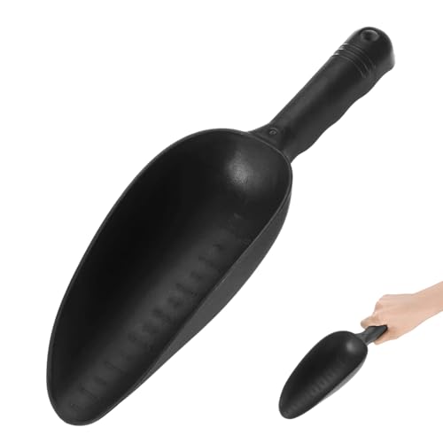 M METERXITY 1-Pack Garden Shovel Trowel Hand Shovels, 30cm/11.81 Inch Plastic Gardening Tools for Digging, Transplanting, Soil Loosening and Planting, Ergonomic Handle [Black] - color: Black