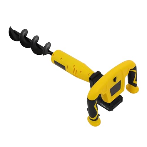 20V Cordless Electric Post Hole Digger with Auger Bit, 350W Motor, Battery-Powered, with Drill Bit and Lithium Battery