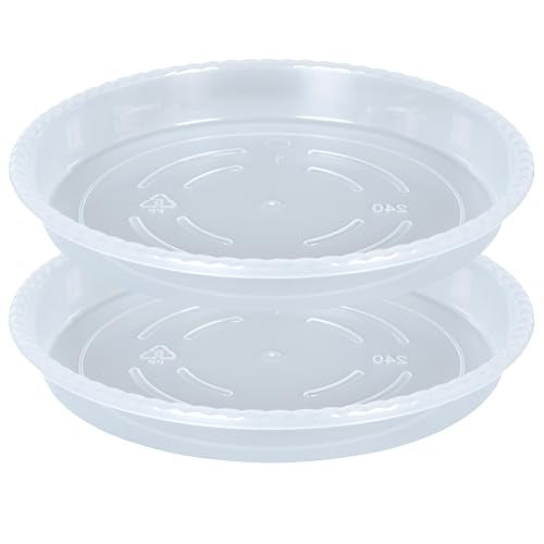 OVZILKI 2 Pack of Plant Saucer 13 inch, Clear Plastic Flower Plant Pot Saucer, Heavy Duty Plant Drip Trays Saucers for for Indoor, Plant Water Tray for Planters - color: Clear, size: 13" - 2 Pack