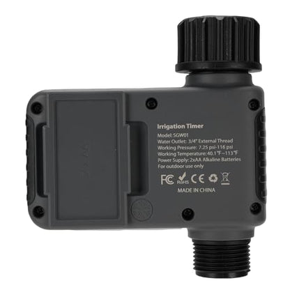 Eujgoov Smart Sprinkler Timer, Programmable Digital Water Timer with Rain