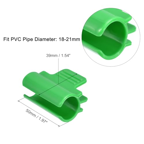 uxcell Greenhouse Clamps for 3/4" PVC Pipe, 20pcs Greenhouse Film Clamps Shading Net Rod Clip Garden Hoops for Row Cover, Greenhouse Plastic Sheeting - size: 3/4"