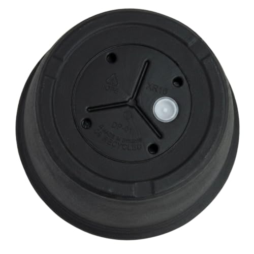 Sunnydaze Anjelica 15.25'' Large Plastic Planter Pot for Plants, Black - color: Matte Black, size: 15.25 in