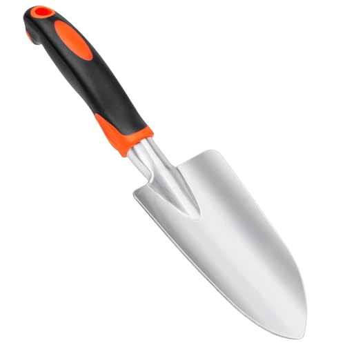 Garden Shovel Garden Hand Trowel, Heavy Duty Hand Shovel with Ergonomic Handle, Small Gardening Tools for Digging, Rust Resistant Gardening Spade Trowel Tools, Orange - style: Trowel-Orange