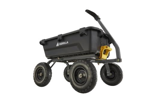 Gorilla Carts Dump Garden Cart, 7 Cu Ft,1200 lb Capacity, No-Flat Tires - size: 7-Cubic Feet
