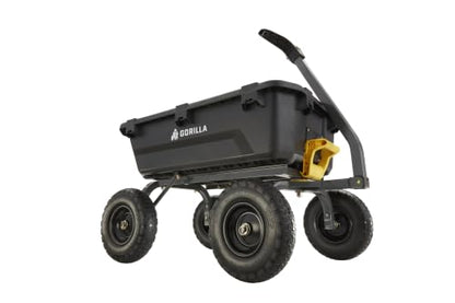 Gorilla Carts Dump Garden Cart, 7 Cu Ft,1200 lb Capacity, No-Flat Tires - size: 7-Cubic Feet