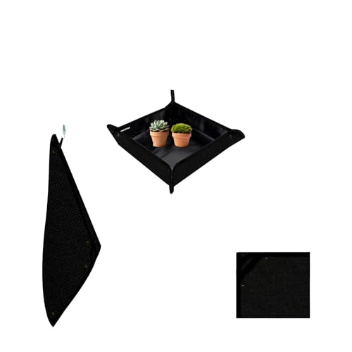Repotting Mat for Indoor Plants 19.7"x19.7", Unique Gifts for Plant Lovers - color: Black, size: 19.7" x 19.7" x 0.1"