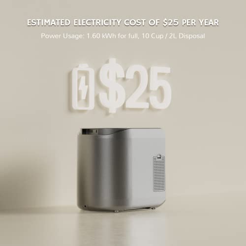 Airthereal R500 Electric Kitchen Composter, 2.5L, Gray - color: Gray, size: Plastic Cover