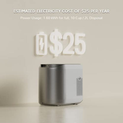 Airthereal R500 Electric Kitchen Composter, 2.5L, Gray - color: Gray, size: Plastic Cover