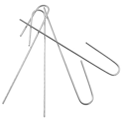Silver Irrigation Drip Tubing Staples, 100 Pack, J Shape, 5 Inch