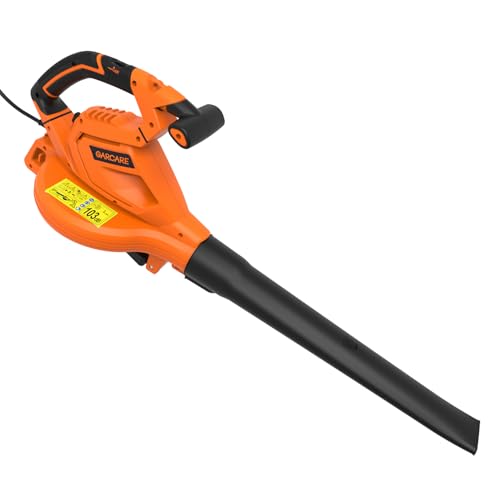 GARCARE 3-in-1 Electric Leaf Blower Leaf Vacuum and Mulcher 500 CFM 200 MPH